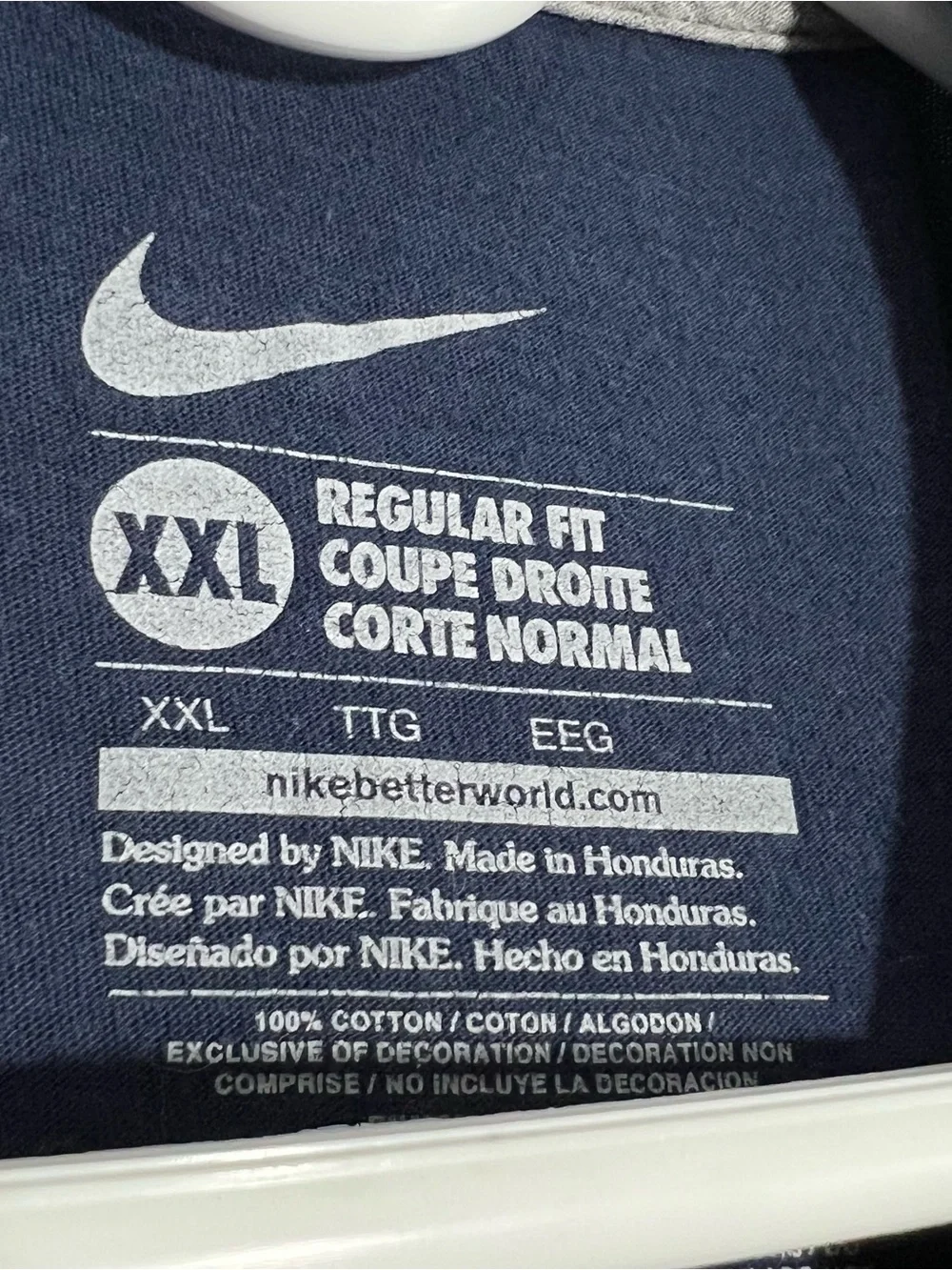 Nike UConn Huskies 2014 Nationals Champions Blue Short Sleeve T-Shirt Mens XXL